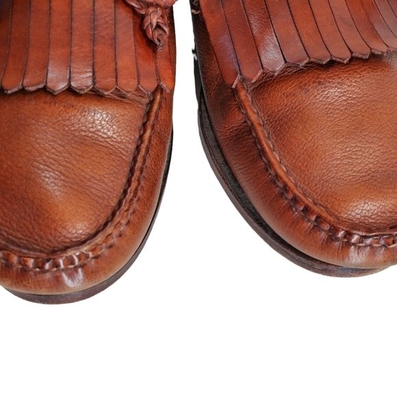 Allen Edmonds Nottingham Moc Kiltie Loafer Shoes Mens 9.5 D Brown Leather 42373 main image 10